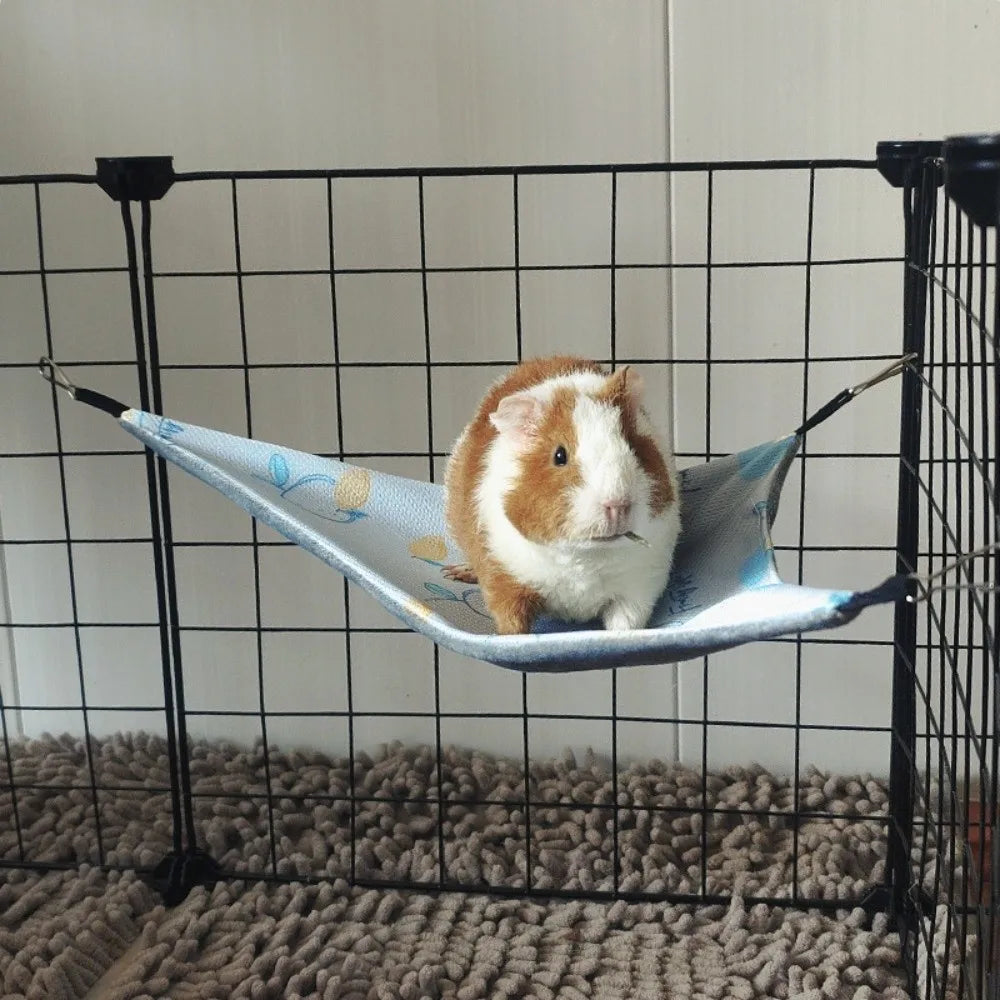 Ice Silk Hamster Triangle Hammock Breathable Skin-Friendly Guinea Pig Nest Double-sided Comfortable Pet Hammock Nest