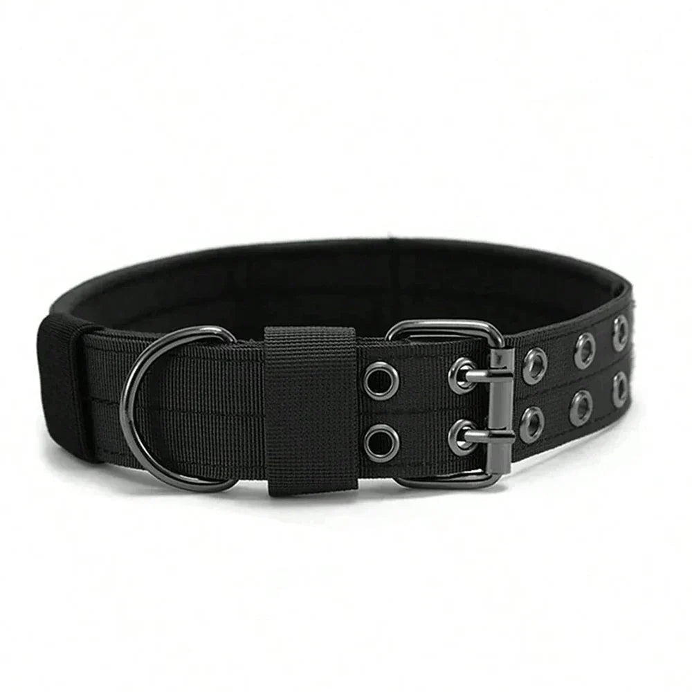 Durable Nylon Tactical Dog Collar for Medium Large Dogs