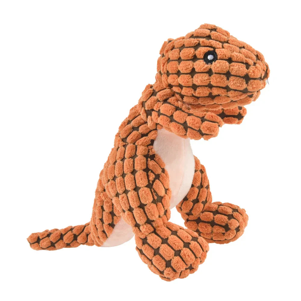 Plush Chew Toys for Small Dogs - Fleece Dinosaur