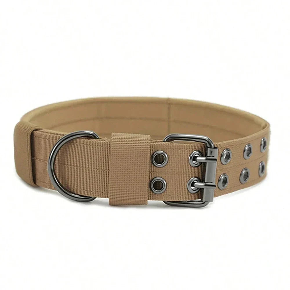 Durable Nylon Tactical Dog Collar for Medium Large Dogs