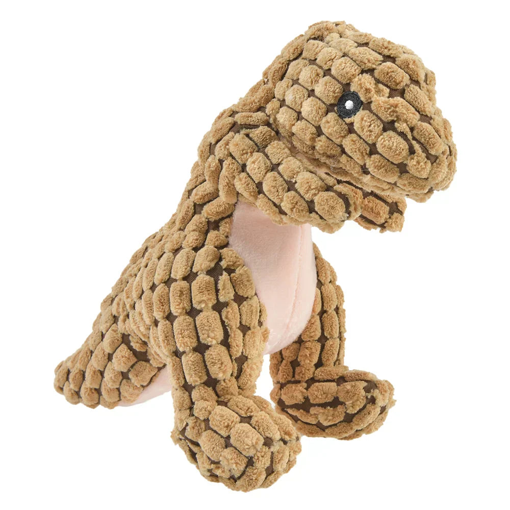 Plush Chew Toys for Small Dogs - Fleece Dinosaur