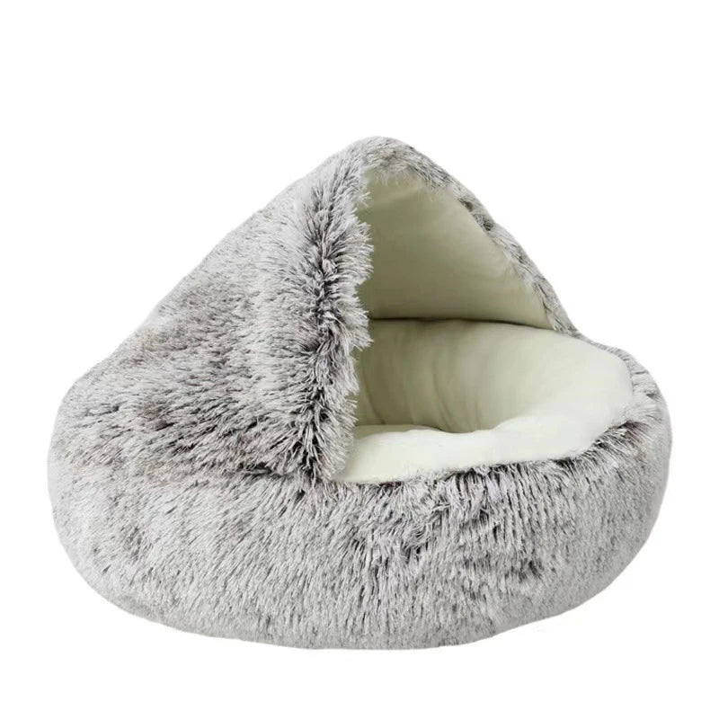 Soft Plush Round Cat Bed for Small Dogs - 40cm