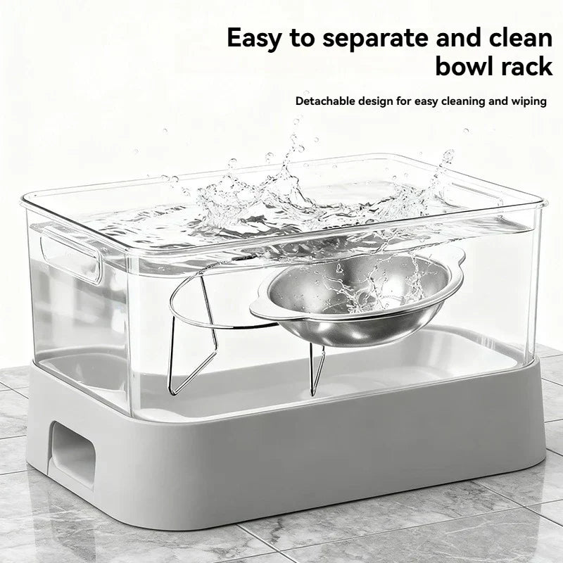Stainless Steel Slanted Pet Bowl for Cats and Dogs