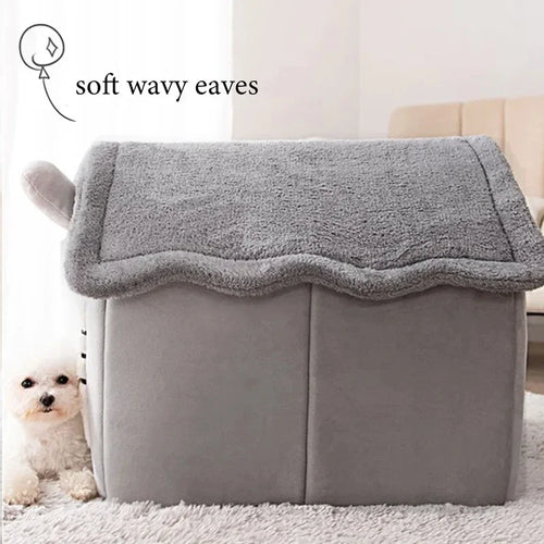 Cartoon House for Dogs and Cats - Cotton Pet Bed