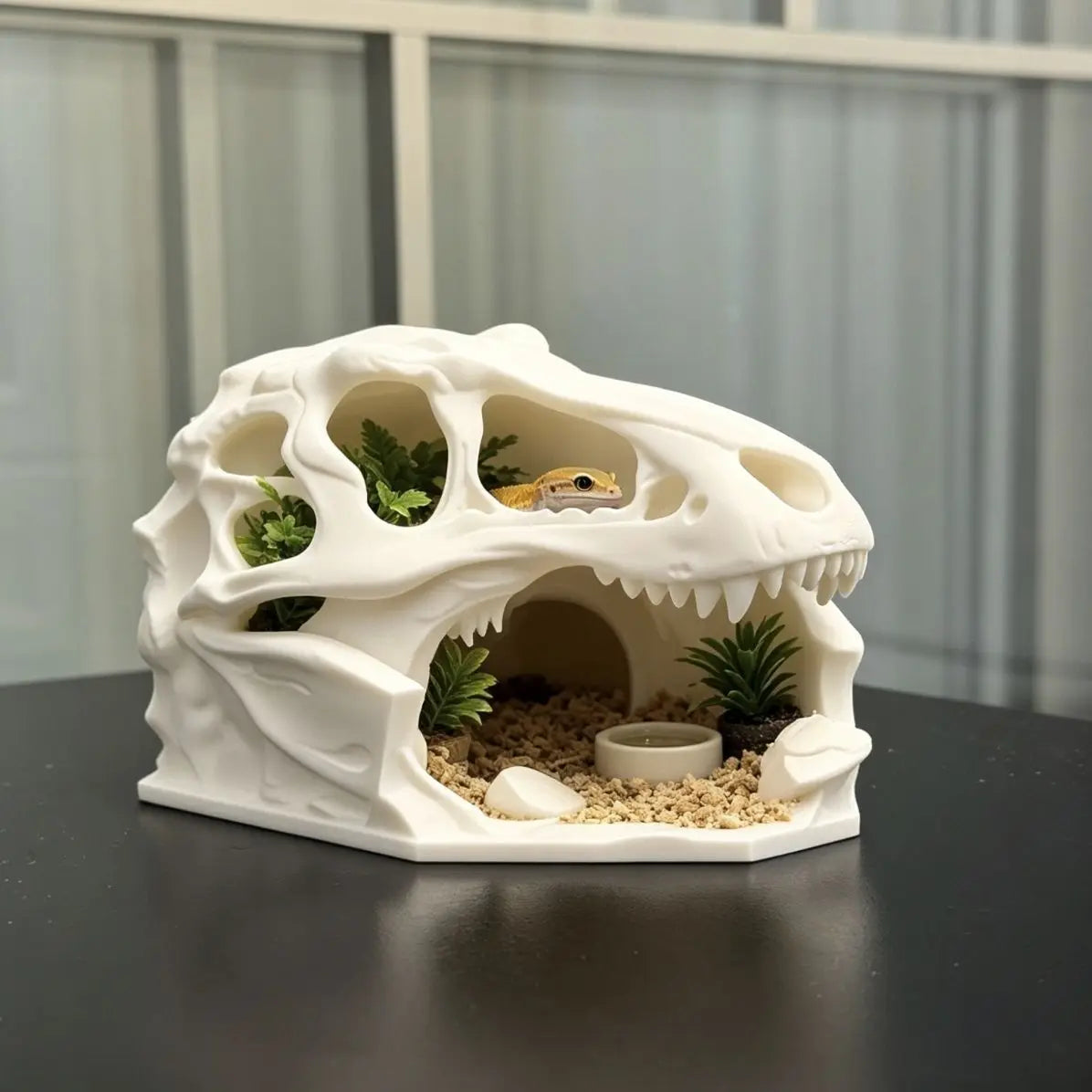 Reptile Cave Hideout Shelter Climbing Pet House Aquarium Tank Landscape Fish Tank Decor for Lizard Snake Tortoise Small Fish
