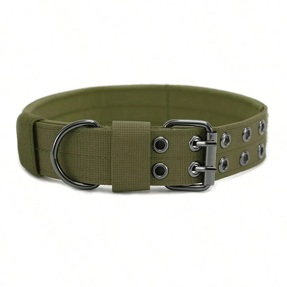 Durable Nylon Tactical Dog Collar for Medium Large Dogs