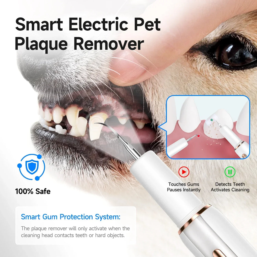 Ultrasonic Dog Teeth Cleaner Waterproof IPX6 Rechargeable