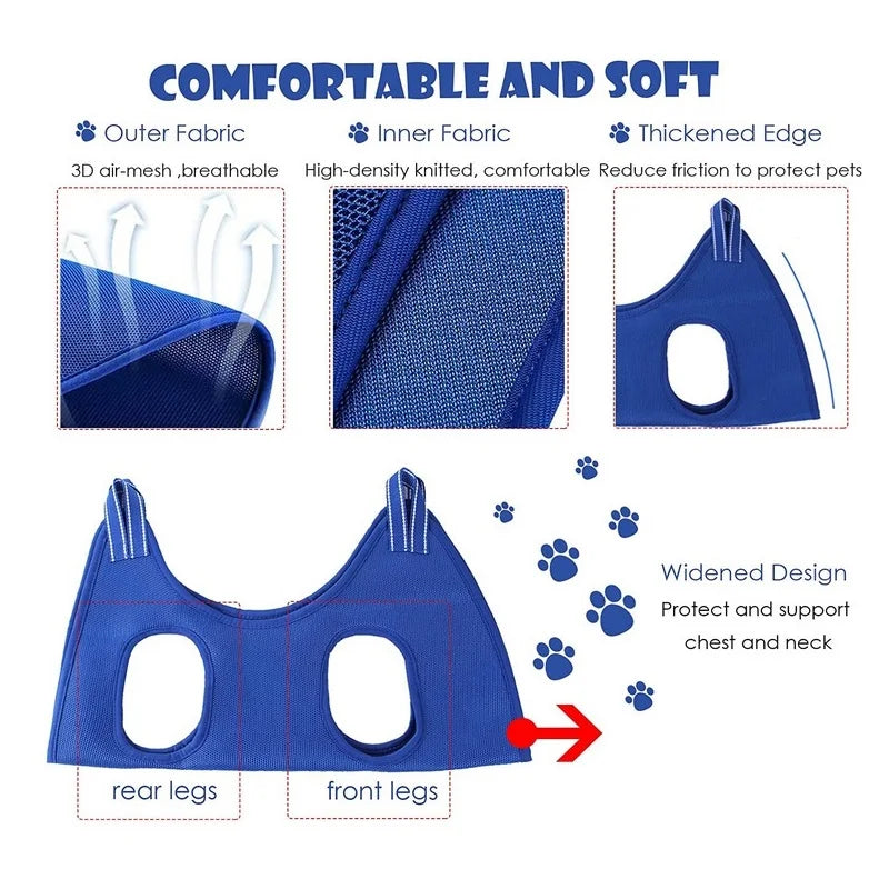 Grooming Hammock for Cats - Polyester Nail Cutting Bag
