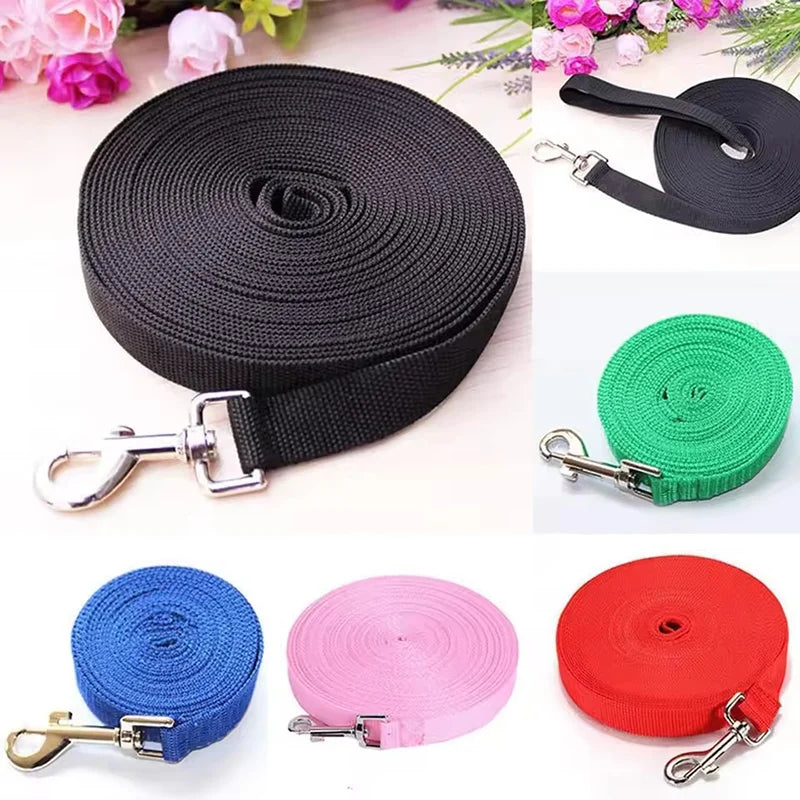 Nylon Extra Long Dog Leash for Training and Outdoor Use