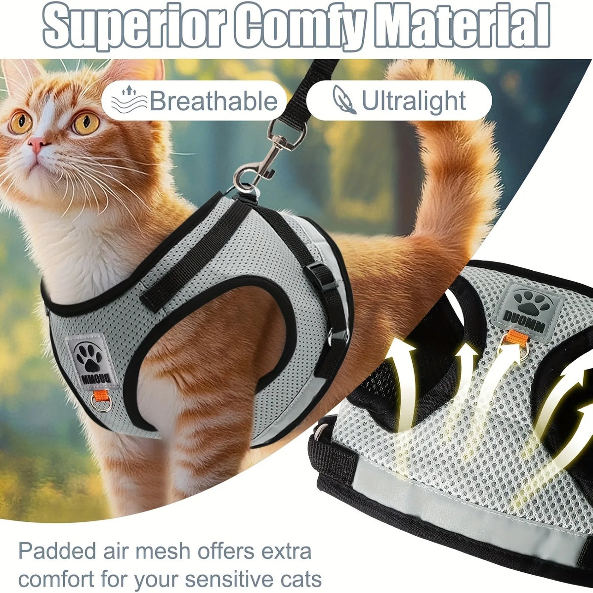Cats Harness and Leash Set by BeiYu Pet