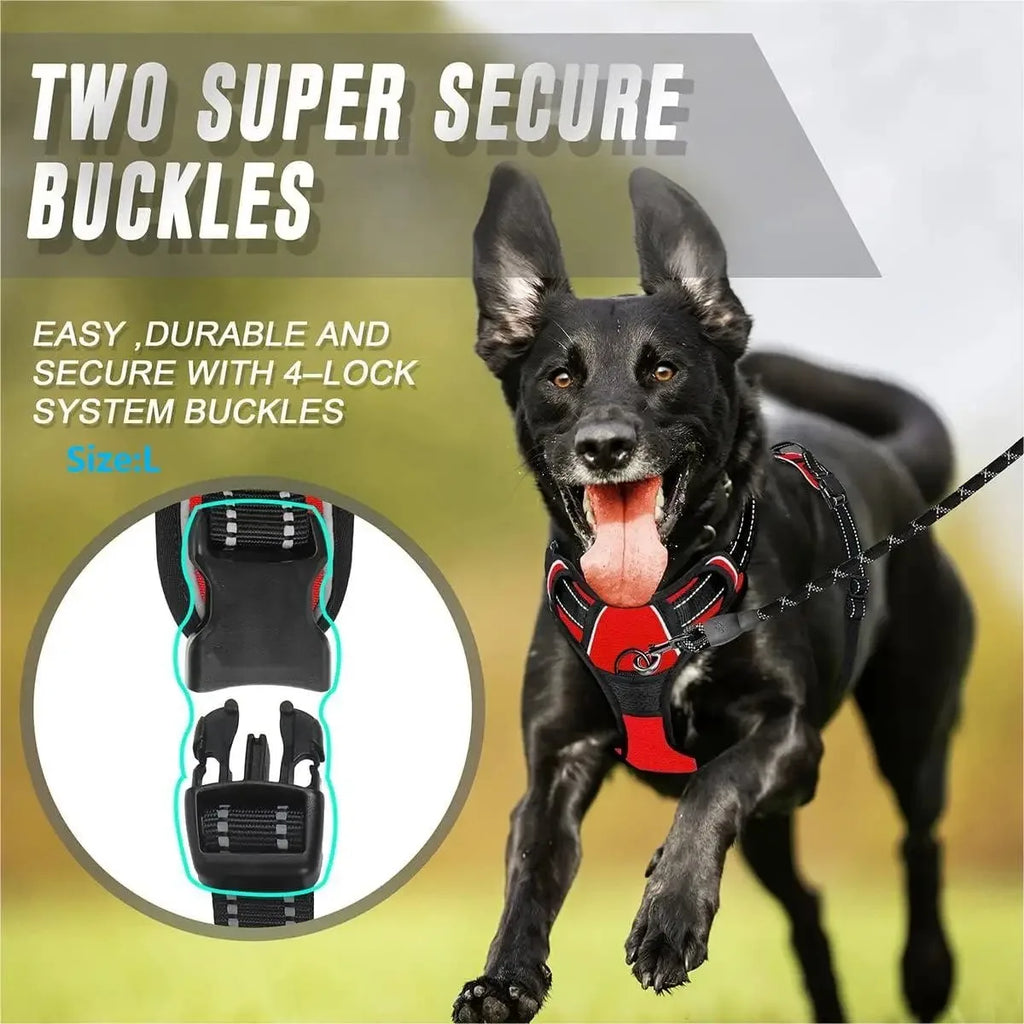 Leather Dog Vest Harness and Accessories Set