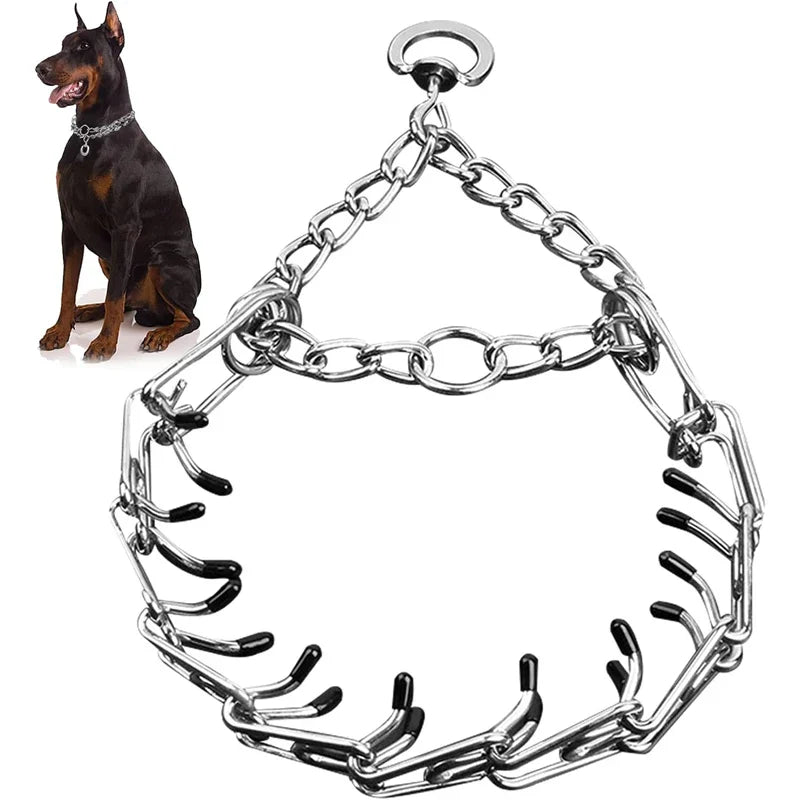 Stainless Steel Adjustable Dog Prong Training Collar