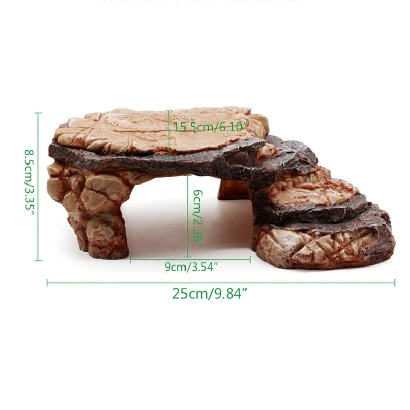 Rock Hideout Habitat Decoration Non Toxic Resin Realistic Cave for Pocket Pets Small Amphibians Spiders Iguanas