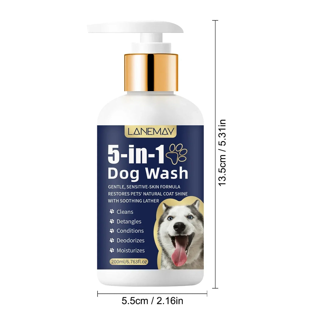 Pet Shampoo for Cats and Dogs - 200ml Odor Removal