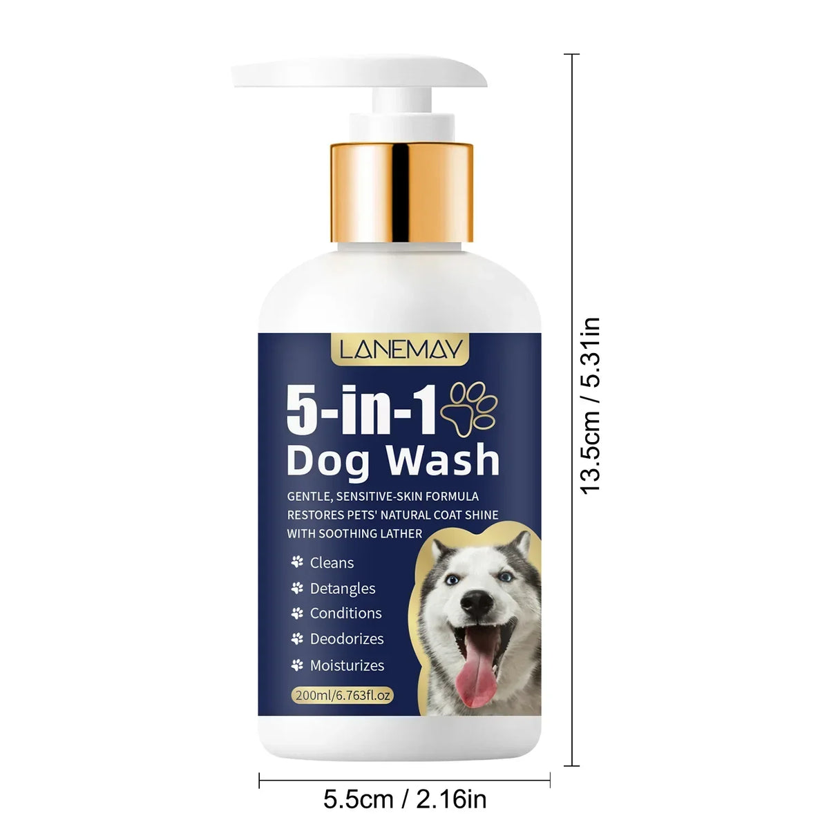 Pet Shampoo for Cats and Dogs - 200ml Odor Removal