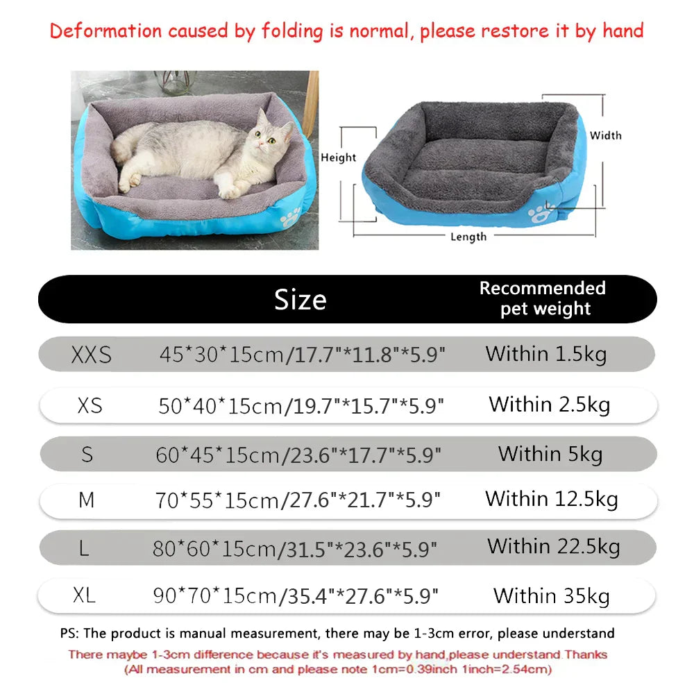 Large Cotton Dog Sofa Bed - Washable & Waterproof