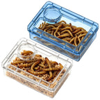 Escape Proof Reptile Food Dish Compartment Feeding Bowl For Leopard Gecko Hermit Crab Frog Spider Chameleon Iguana Lizard Tank