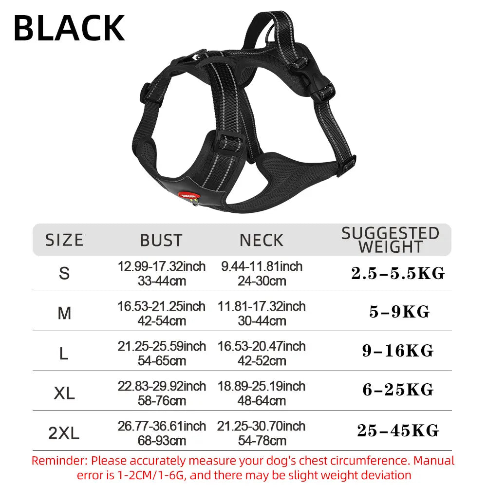 Reflective Tactical Dog Harness for Medium Large Dogs