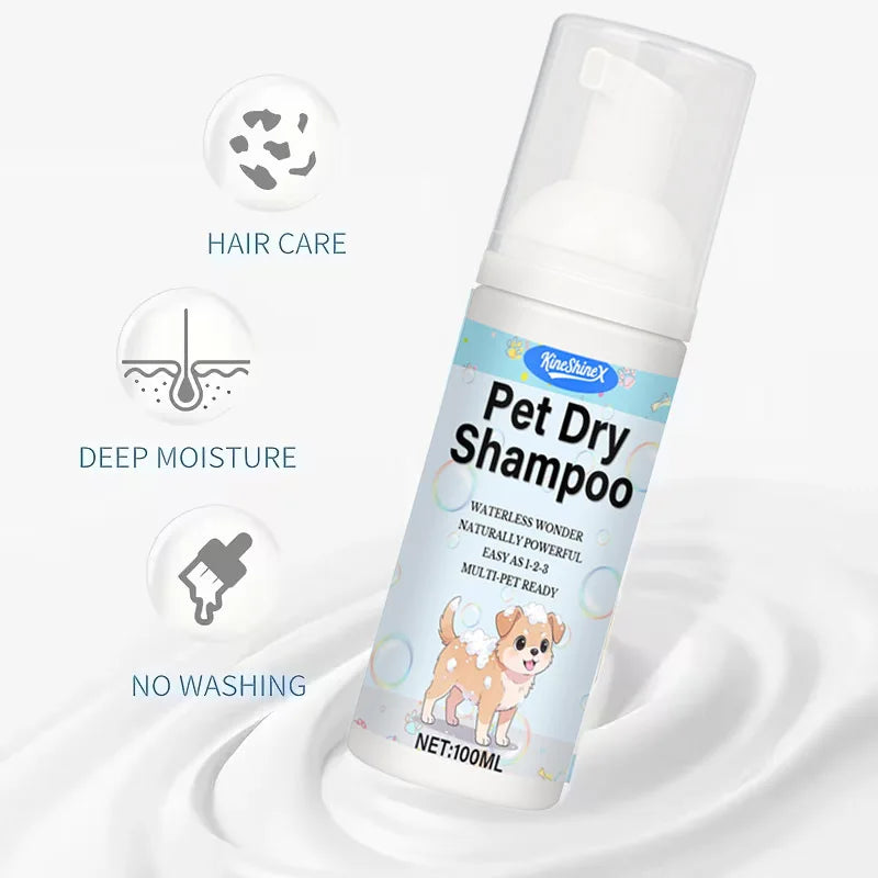 No-Rinse Pet Dry Foam for Cats and Dogs, 100ml