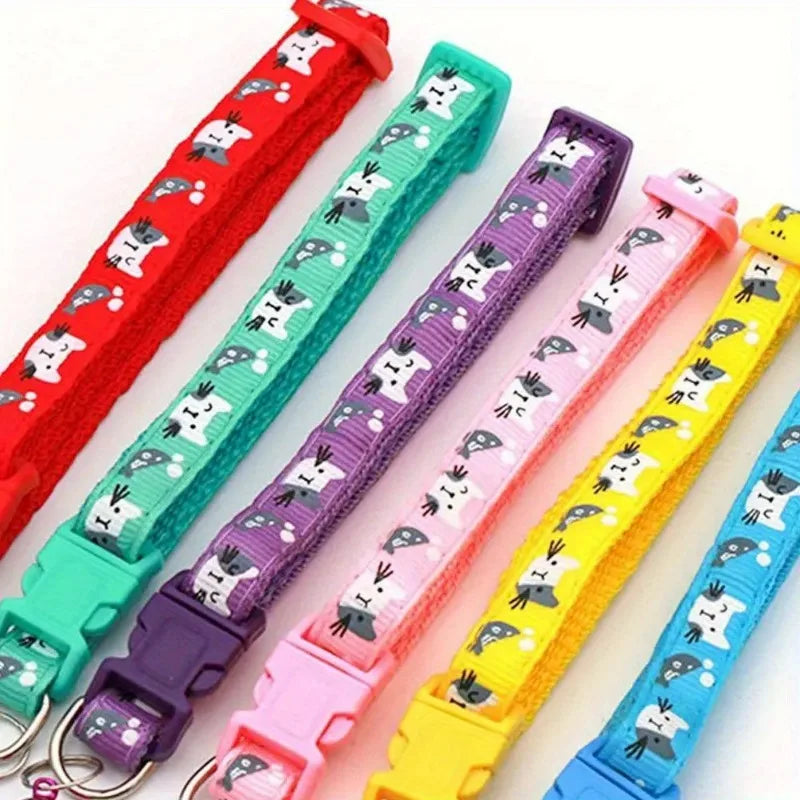 Personalized Nylon Cat Collar with Bell and Engraved Tag