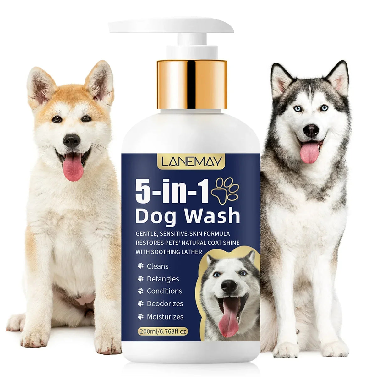Pet Shampoo for Cats and Dogs - 200ml Odor Removal