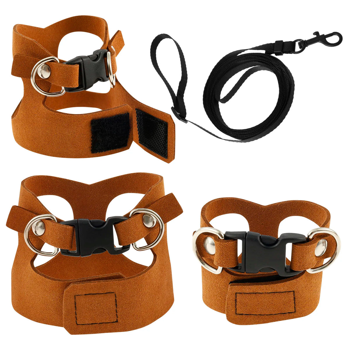 3Pcs Lizard Leash Harness Soft Adjustable Reptile Bearded Dragon Traction Rope Chameleon Amphibians Pet Harness Supplies