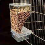 Transparent Acrylic Bird Feeder, Spill-Proof Seed Dispenser for All Birds, Battery-Free, Easy-Clean Outdoor