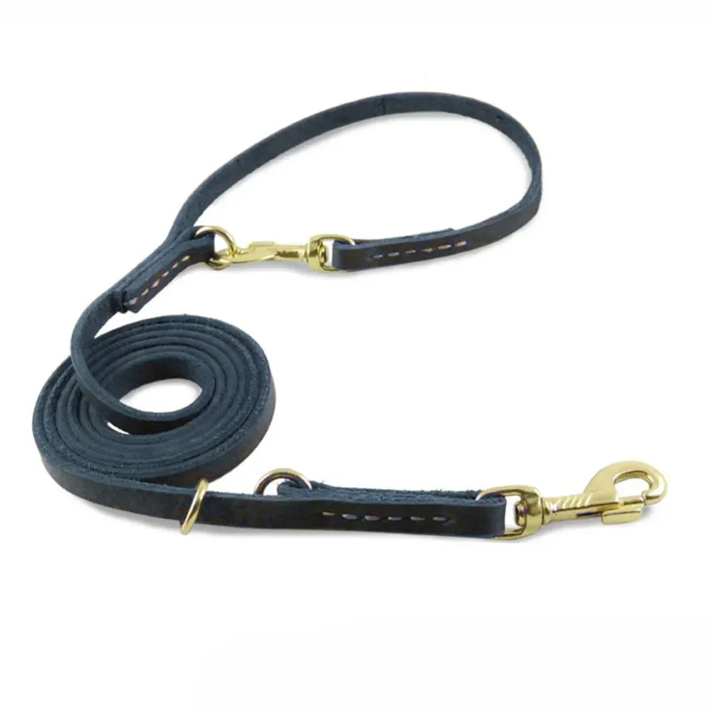 Leather Hands Free Adjustable Service Dog Leash