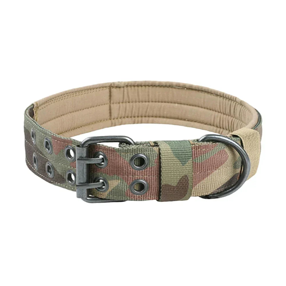 Durable Nylon Tactical Dog Collar for Medium Large Dogs