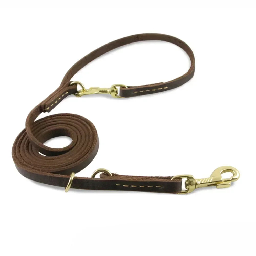 Leather Hands Free Adjustable Service Dog Leash