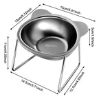 Stainless Steel Slanted Pet Bowl for Cats and Dogs