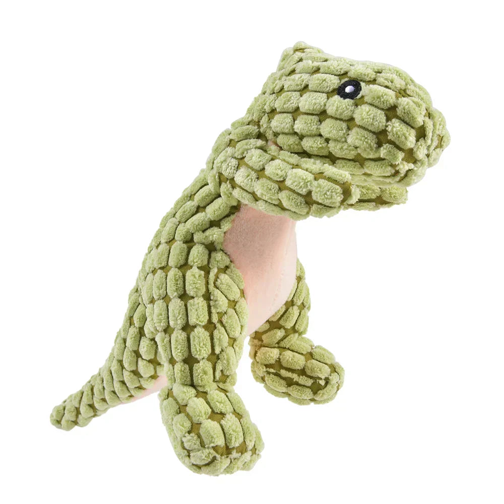 Plush Chew Toys for Small Dogs - Fleece Dinosaur