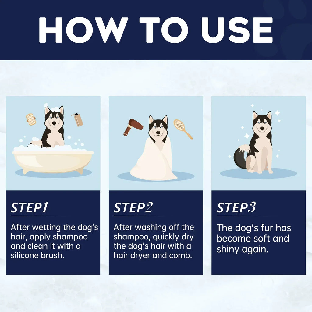 Pet Shampoo for Cats and Dogs - 200ml Odor Removal