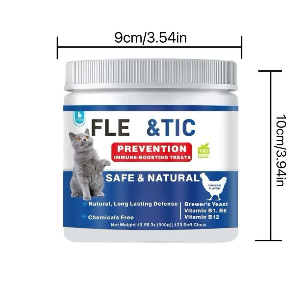 Cat Flea & Tick Control Chewables - Taurine for Cats