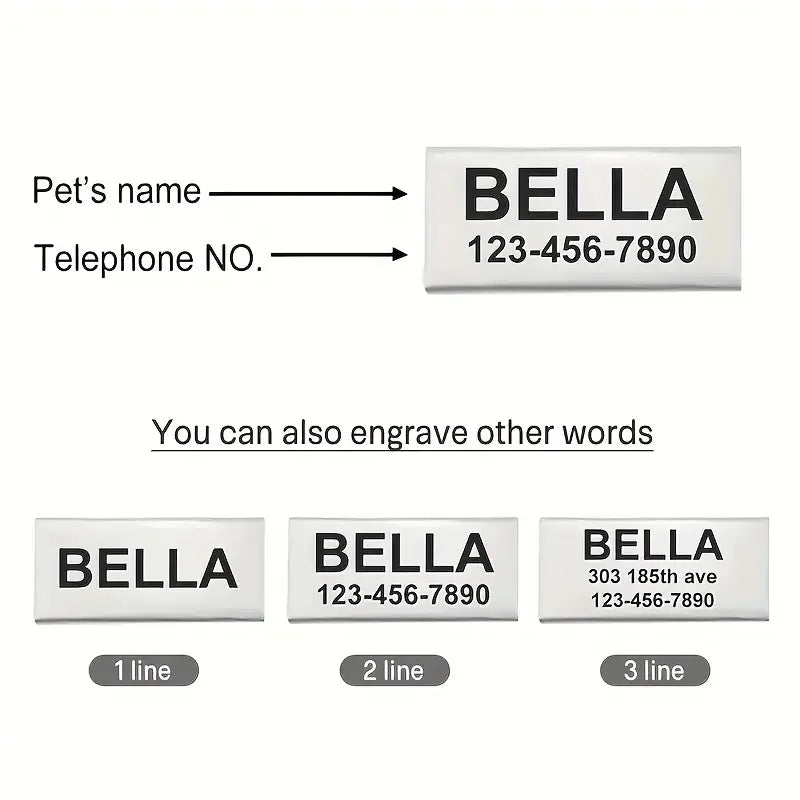 Personalized Nylon Cat Collar with Bell and Engraved Tag